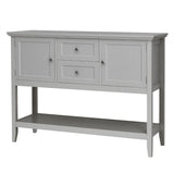 NNECW Buffet Sideboard Cabinet with 2 Drawers &amp Storage Cupboard-Grey