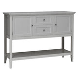 NNECW Buffet Sideboard Cabinet with 2 Drawers &amp Storage Cupboard-Grey