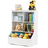 NNECW 3-Tier Wooden Bookshelf with Spacious Storage Space for Playroom Bedroom