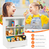 NNECW 3-Tier Wooden Bookshelf with Spacious Storage Space for Playroom Bedroom