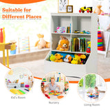 NNECW 3-Tier Wooden Bookshelf with Spacious Storage Space for Playroom Bedroom
