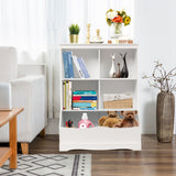 NNECW 3-Tier Wooden Bookshelf with Spacious Storage Space for Playroom Bedroom
