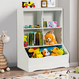 NNECW 3-Tier Wooden Bookshelf with Spacious Storage Space for Playroom Bedroom