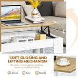 NNECW Lift Top Coffee Tabl with Hidden Storage Compartment for Living Room