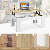 NNECW Lift Top Coffee Tabl with Hidden Storage Compartment for Living Room