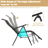 NNECW 2PCS Folding Reclining Rattan Chair with Adjustable Position for Garden
