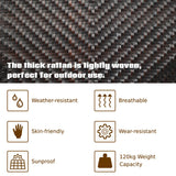 NNECW 2PCS Folding Reclining Rattan Chair with Adjustable Position for Garden