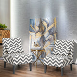 NNECW Upholstered Linen Fabric Armless Accent Chair with Pillow for Home Office-Grey