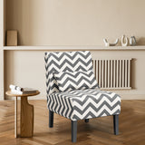 NNECW Upholstered Linen Fabric Armless Accent Chair with Pillow for Home Office-Grey
