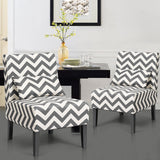 NNECW Upholstered Linen Fabric Armless Accent Chair with Pillow for Home Office-Grey