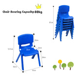NNECW Kids Table and Chairs Set for Children Reading Blue