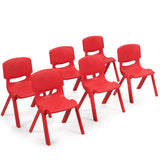 NNECW Kids Table and Chairs Set for Children Reading Red