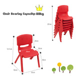 NNECW Kids Table and Chairs Set for Children Reading Red