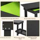 NNECW Wooden Kids Activity Table with Storage Shelf and Removable Tabletop