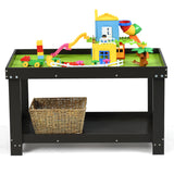 NNECW Wooden Kids Activity Table with Storage Shelf and Removable Tabletop