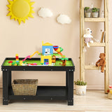 NNECW Wooden Kids Activity Table with Storage Shelf and Removable Tabletop