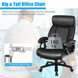 NNECW PU Leather Massage Office Chair with Thick Foam Cushion