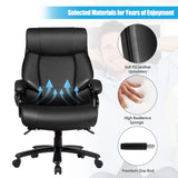 NNECW PU Leather Massage Office Chair with Thick Foam Cushion