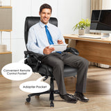 NNECW PU Leather Massage Office Chair with Thick Foam Cushion