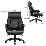 NNECW PU Leather Massage Office Chair with Thick Foam Cushion