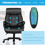 NNECW PU Leather Massage Office Chair with Thick Foam Cushion