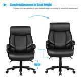 NNECW PU Leather Massage Office Chair with Thick Foam Cushion