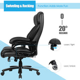 NNECW PU Leather Massage Office Chair with Thick Foam Cushion