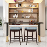 NNECW Backless Nailhead Bar Stool with Counter Height for Dining Room-Coffee