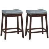 NNECW Backless Nailhead Bar Stool with Counter Height for Dining Room-Coffee