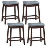NNECW Backless Nailhead Bar Stool with Counter Height for Dining Room-Coffee