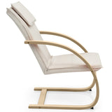 NNECW Padded Rocking Armchair with Pillow &amp Birch Wood Frame-Beige