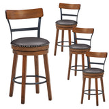 NNECW Set of 2 Swivel Bar Stools with Soft Padded Seat Cushions for Dining Room-99 cm