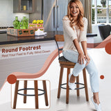 NNECW Set of 2 Swivel Bar Stools with Soft Padded Seat Cushions for Dining Room-99 cm