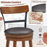 NNECW Set of 2 Swivel Bar Stools with Soft Padded Seat Cushions for Dining Room-99 cm