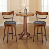 NNECW Set of 2 Swivel Bar Stools with Soft Padded Seat Cushions for Dining Room-99 cm