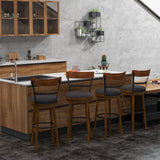 NNECW Set of 2 Swivel Bar Stools with Soft Padded Seat Cushions for Dining Room-110.5 cm
