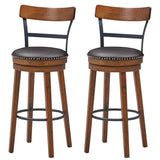 NNECW Set of 2 Swivel Bar Stools with Soft Padded Seat Cushions for Dining Room-110.5 cm