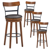 NNECW Set of 2 Swivel Bar Stools with Soft Padded Seat Cushions for Dining Room-110.5 cm