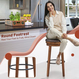 NNECW Set of 2 Swivel Bar Stools with Soft Padded Seat Cushions for Dining Room-110.5 cm