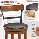 NNECW Set of 2 Swivel Bar Stools with Soft Padded Seat Cushions for Dining Room-110.5 cm