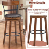 NNECW Set of 2 Swivel Bar Stools with Soft Padded Seat Cushions for Dining Room-110.5 cm
