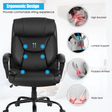 NNECW Executive Massage Chair with 6 Vibrating Points Comfortable Backrest & Headrest