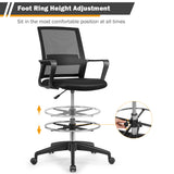 NNECW Mesh Drafting Chair with Adjustable Height for Home & Office