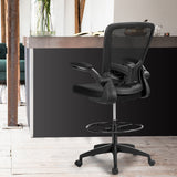 NNECW Ergonomic Drafting Chair with Flip-Up Armrest