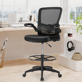 NNECW Ergonomic Drafting Chair with Flip-Up Armrest