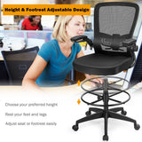 NNECW Ergonomic Drafting Chair with Flip-Up Armrest