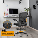 NNECW Ergonomic Drafting Chair with Flip-Up Armrest