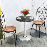 NNECW Modern Height Adjustable and 360 Swivel Bar Table with Marble Patterns