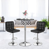 NNECW Modern Height Adjustable and 360 Swivel Bar Table with Marble Patterns