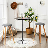 NNECW Modern Height Adjustable and 360 Swivel Bar Table with Marble Patterns